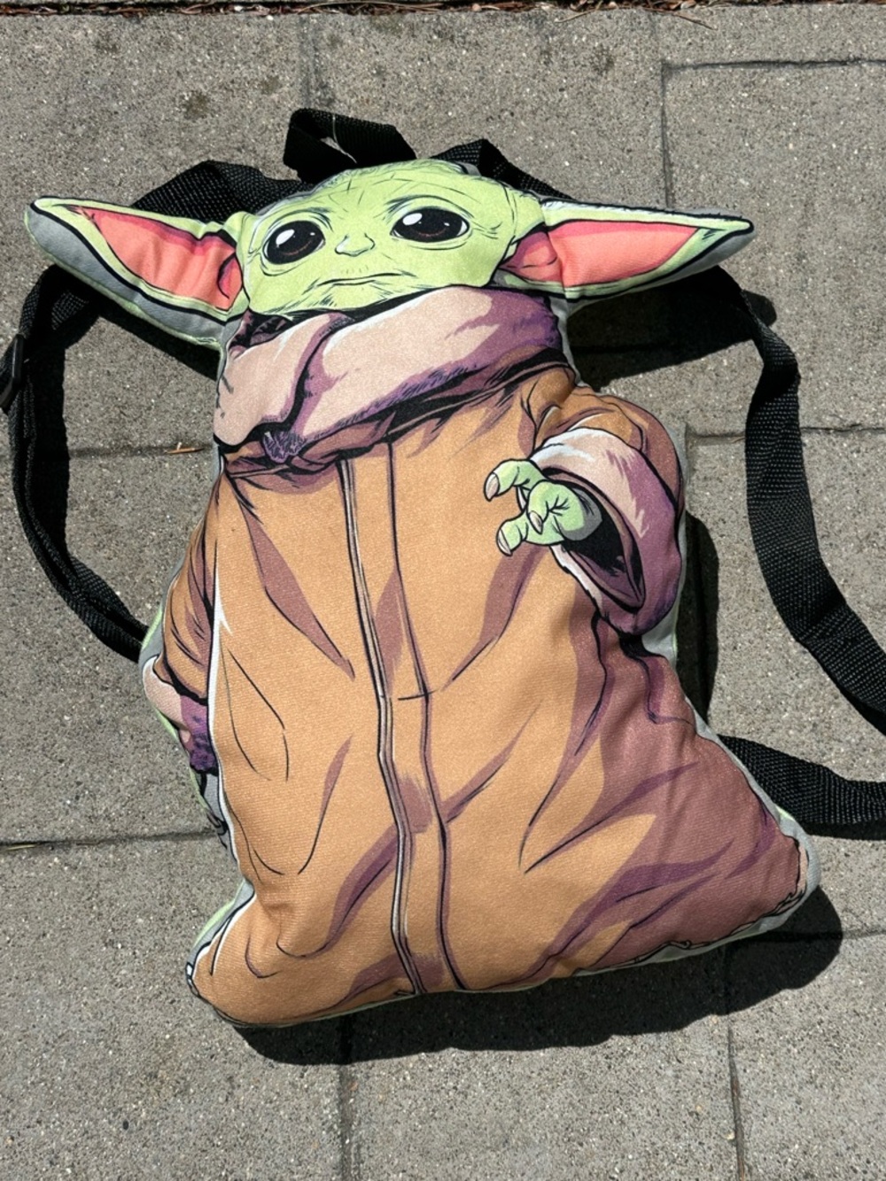 Star Wars Baby Yoda Plush Backpack - Green, Black & White